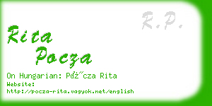 rita pocza business card